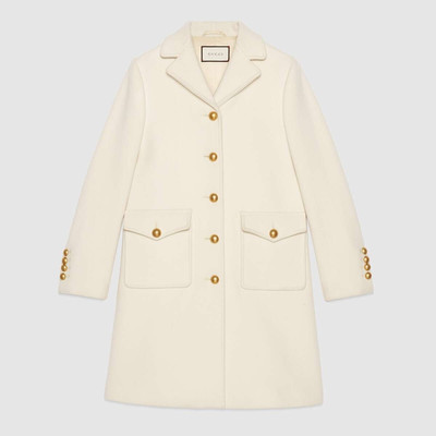 GUCCI Wool coat with logo buttons outlook