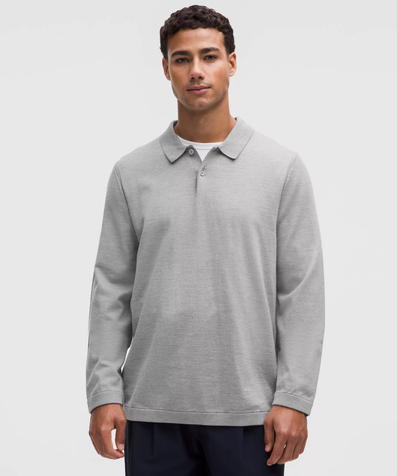 New Venture Long-Sleeve Knit Polo Shirt 1
