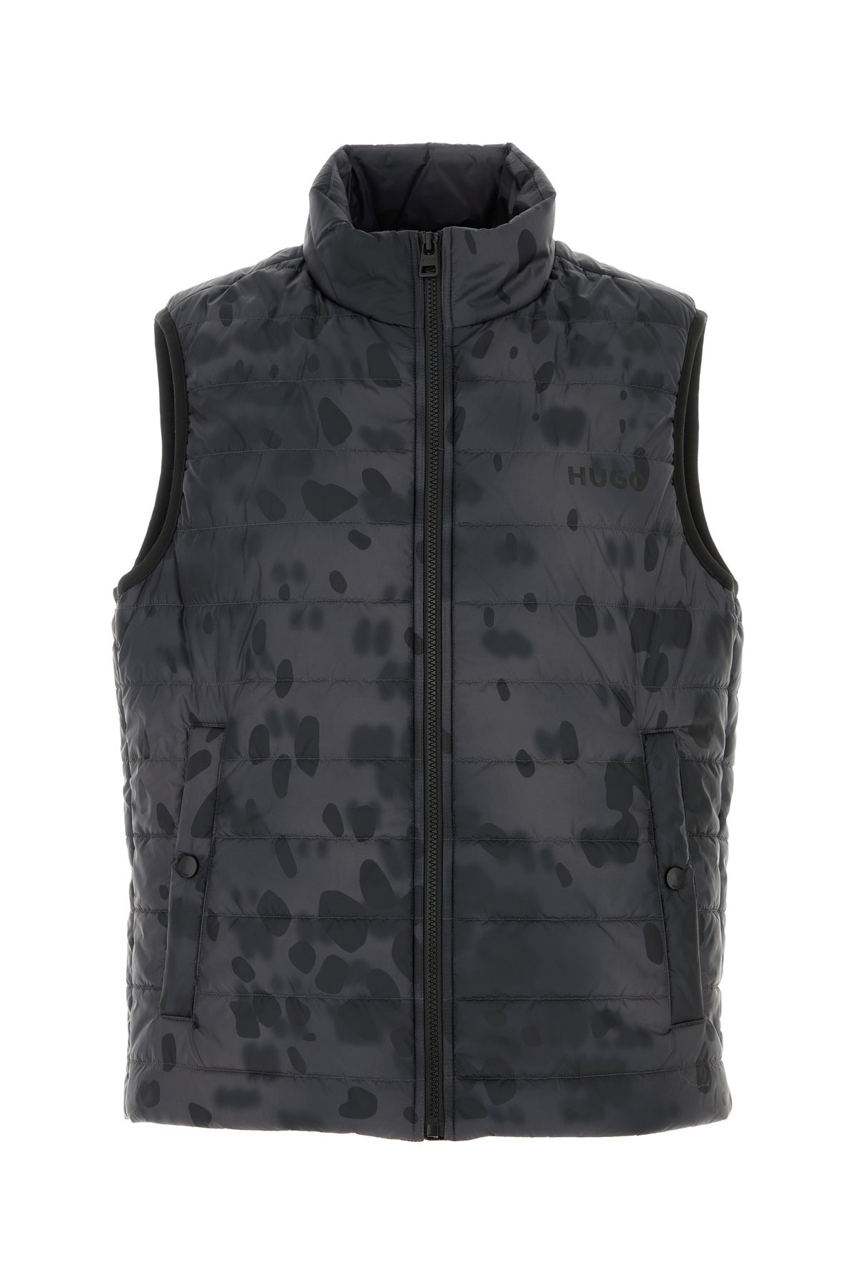 Printed nylon sleeveless jacket - 1