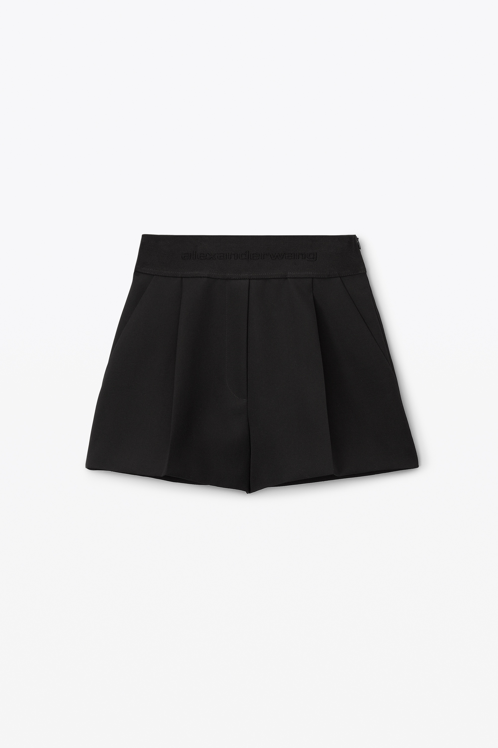 high waisted tailored short in wool - 1