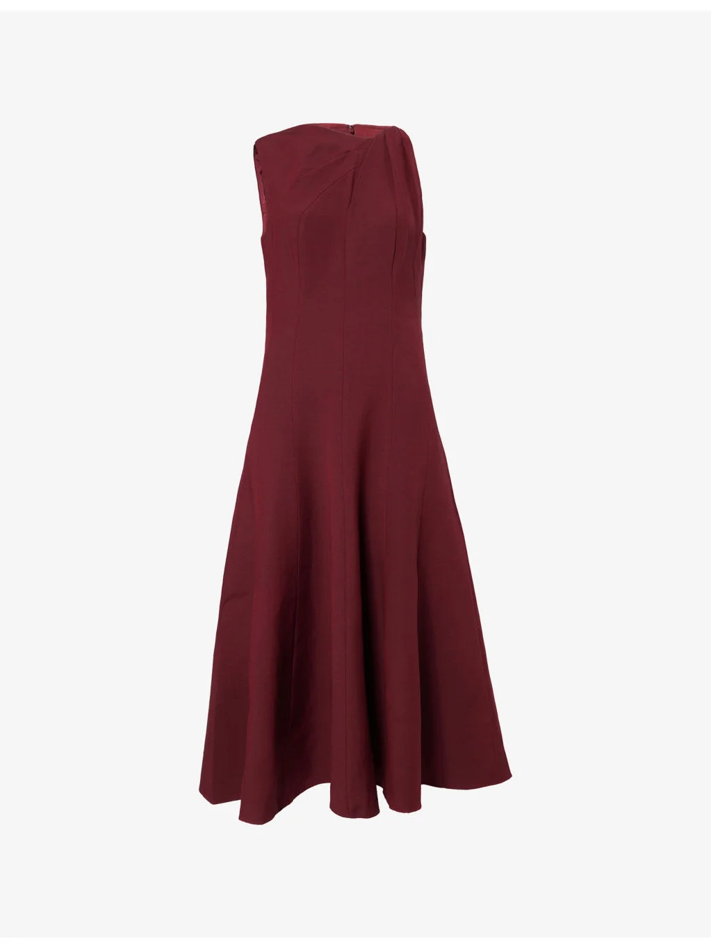 Asymmetrical Twist Wool And Silk Blend Midi Dress - 1