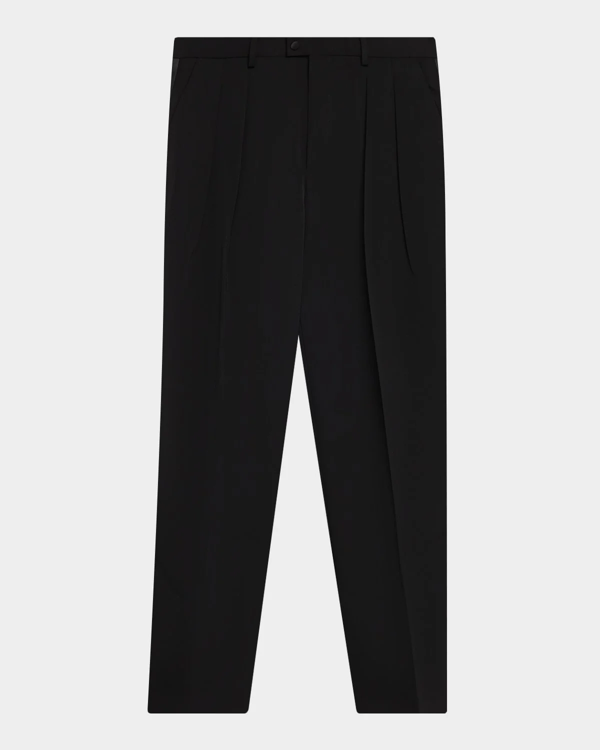 Men's Wool Tailored Double-Pleated Formal Pants - 1