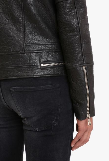 Leather biker jacket - 8