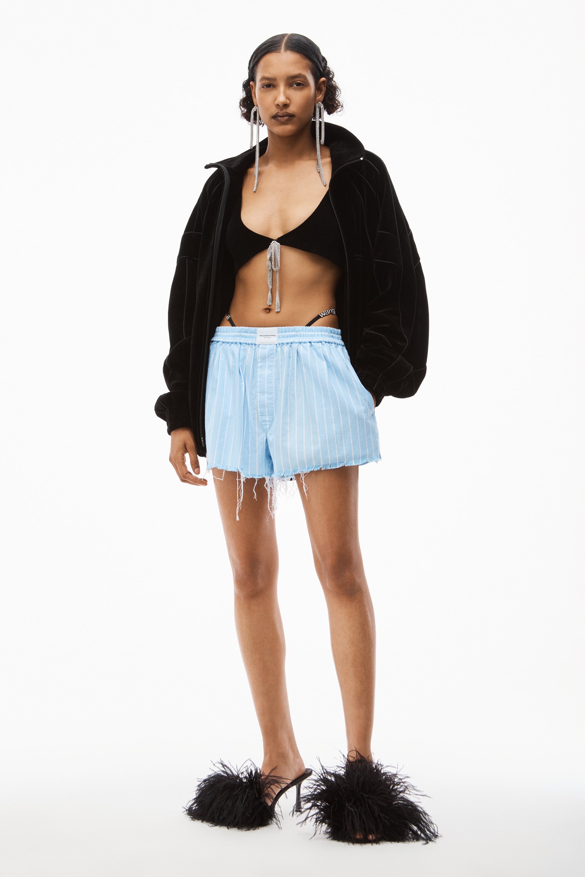 FRAYED BOXER IN STRIPE OXFORD - 2