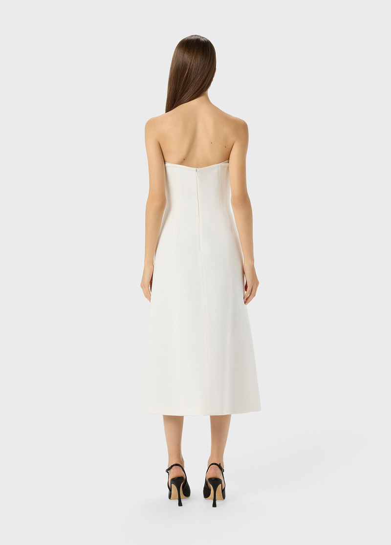 MIDI DRESS IN CRÊPE WITH SHAPED NECKLINE 3