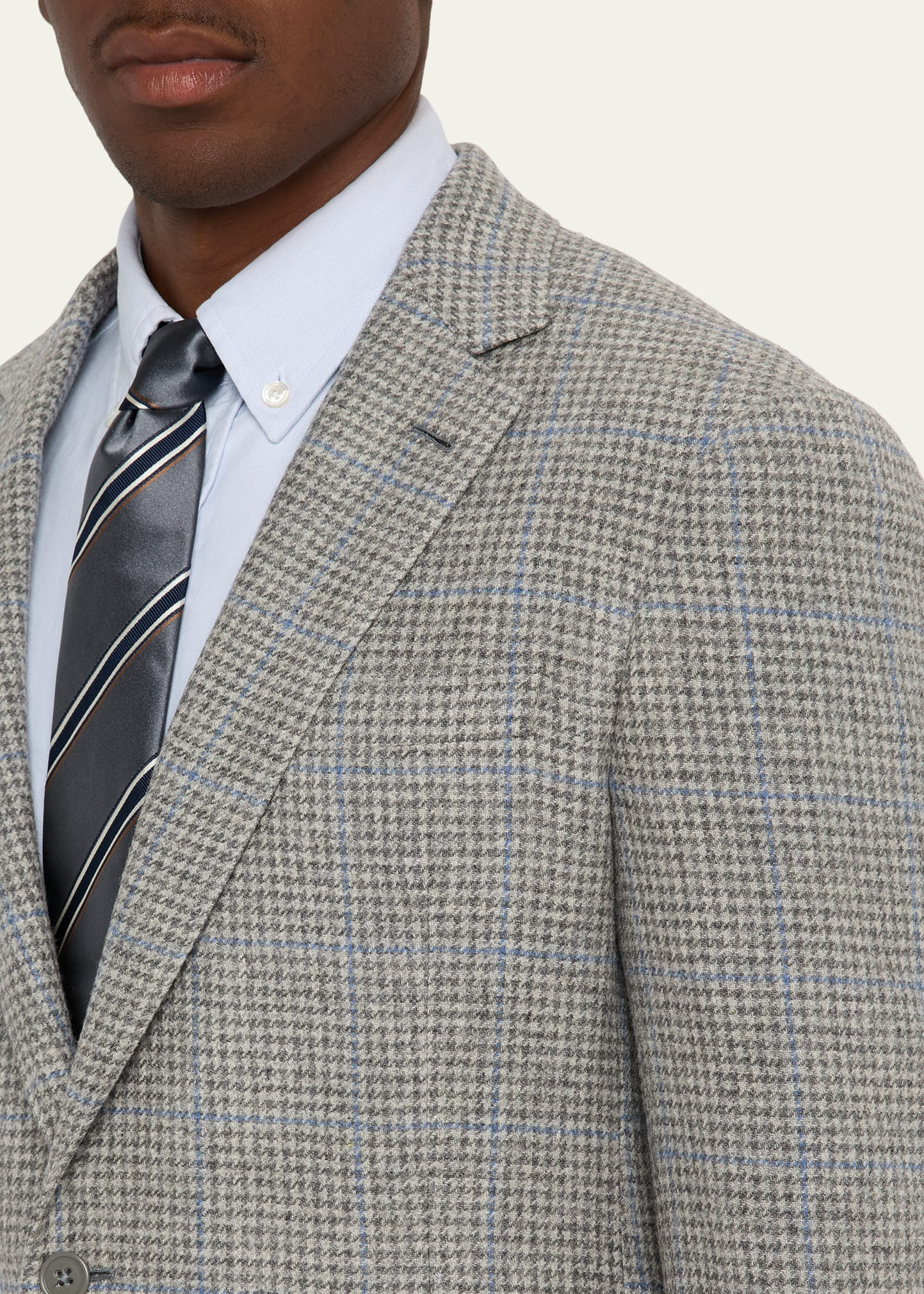 Men's Houndstooth Two-Button Sport Coat - 7