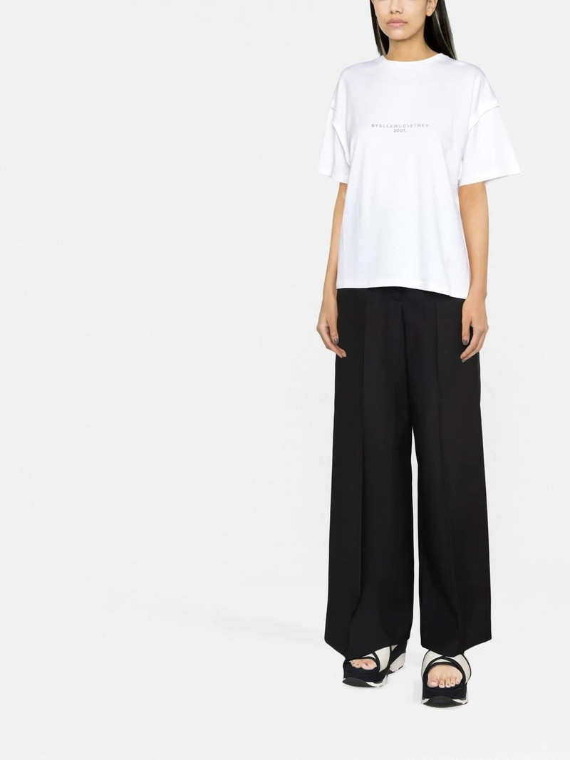 Stella McCartney sequin-embellished logo T-shirt outlook