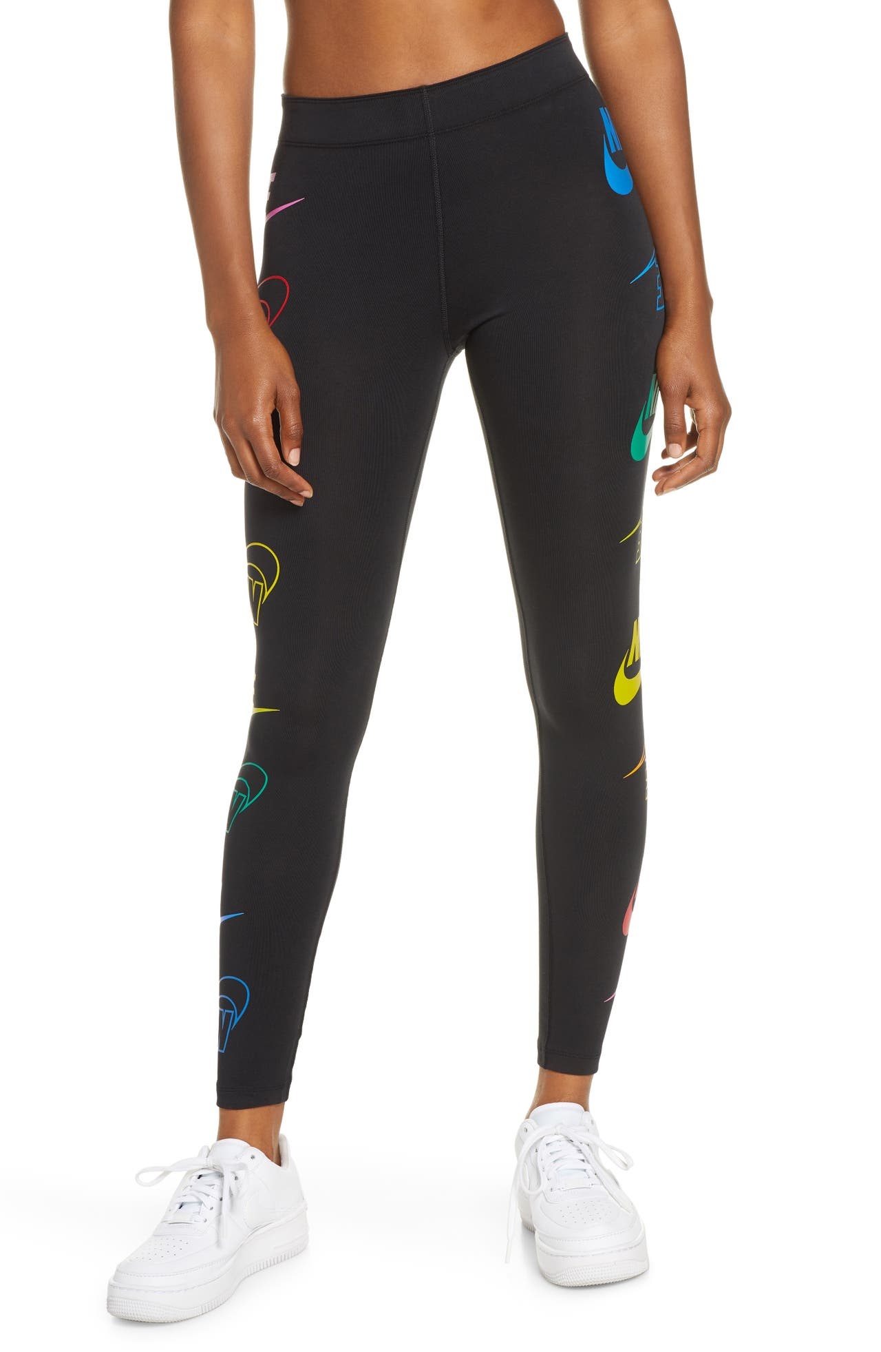 Nike Sportswear Leg-A-See Women's Leggings in Black/Racer Blue at Nordstrom - 1