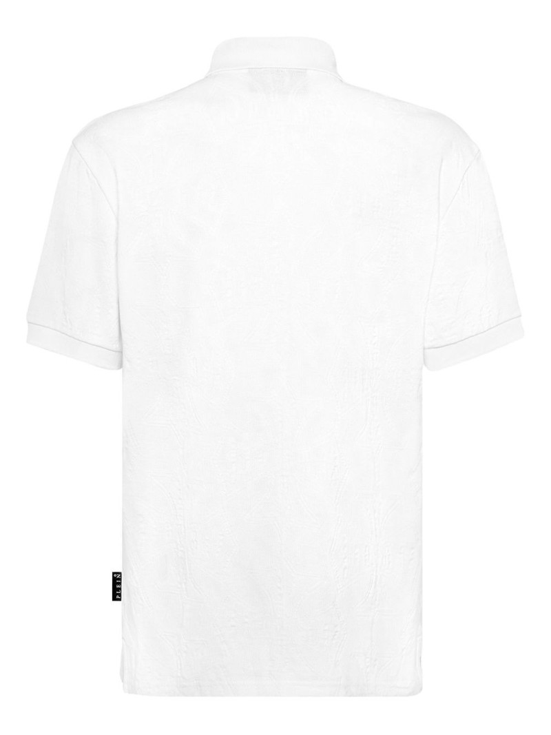 PHILIPP PLEIN logo-patch polo shirt outlook