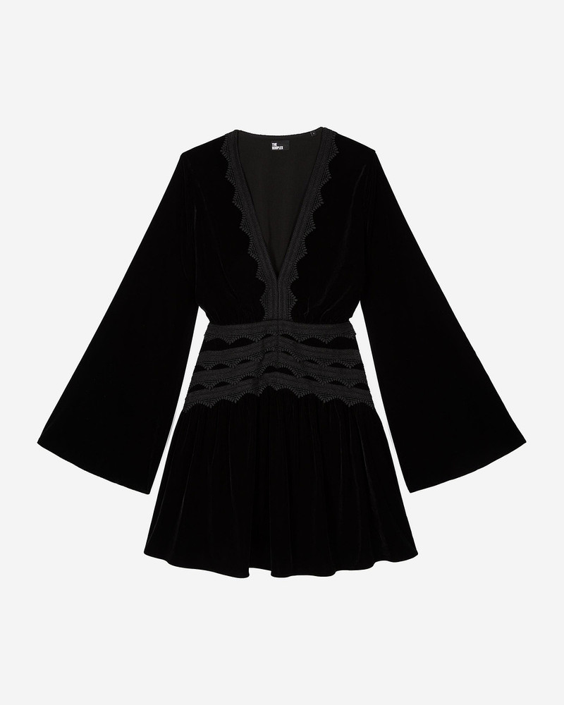 SHORT BLACK VELVET DRESS 1