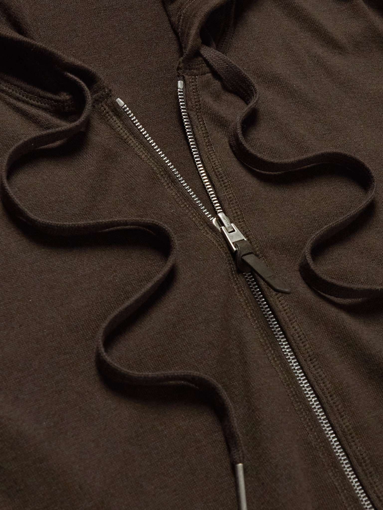 Cotton, Silk and Cashmere-Blend Zip-Up Hoodie - 5