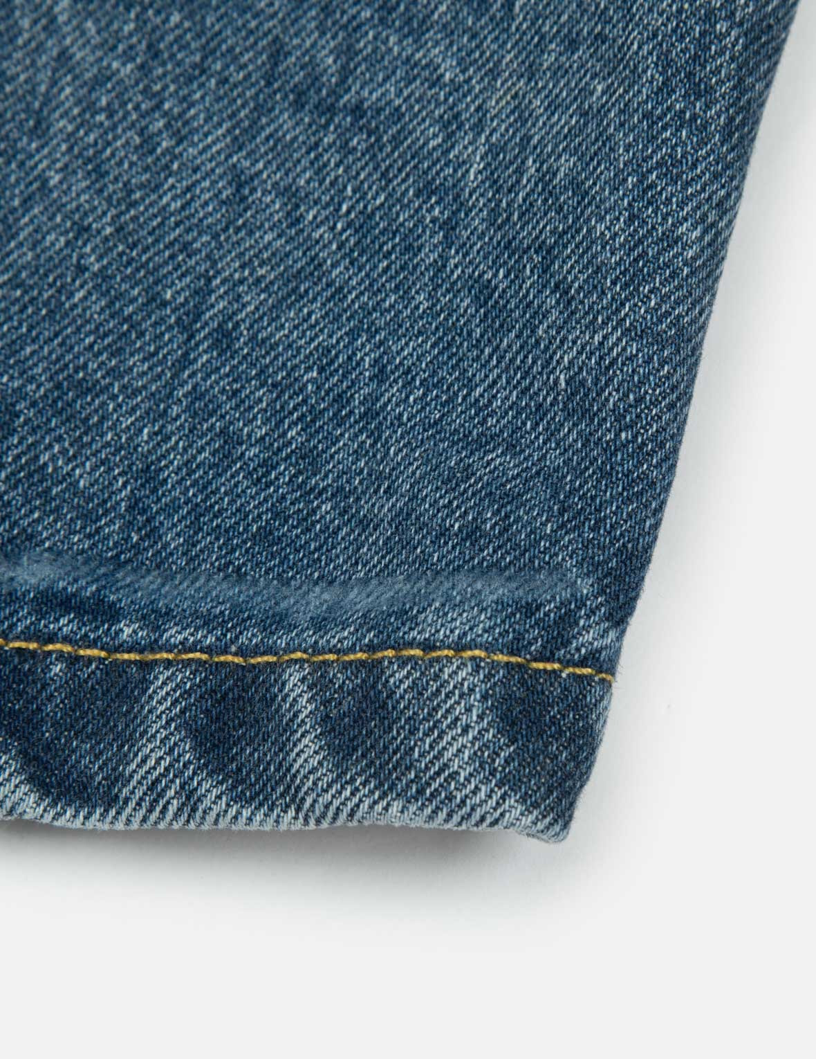 SEAGULL AND LOGO APPLIQUÉ EMBROIDERY BOXY DENIM SHORT-SLEEVES SHIRT - 12