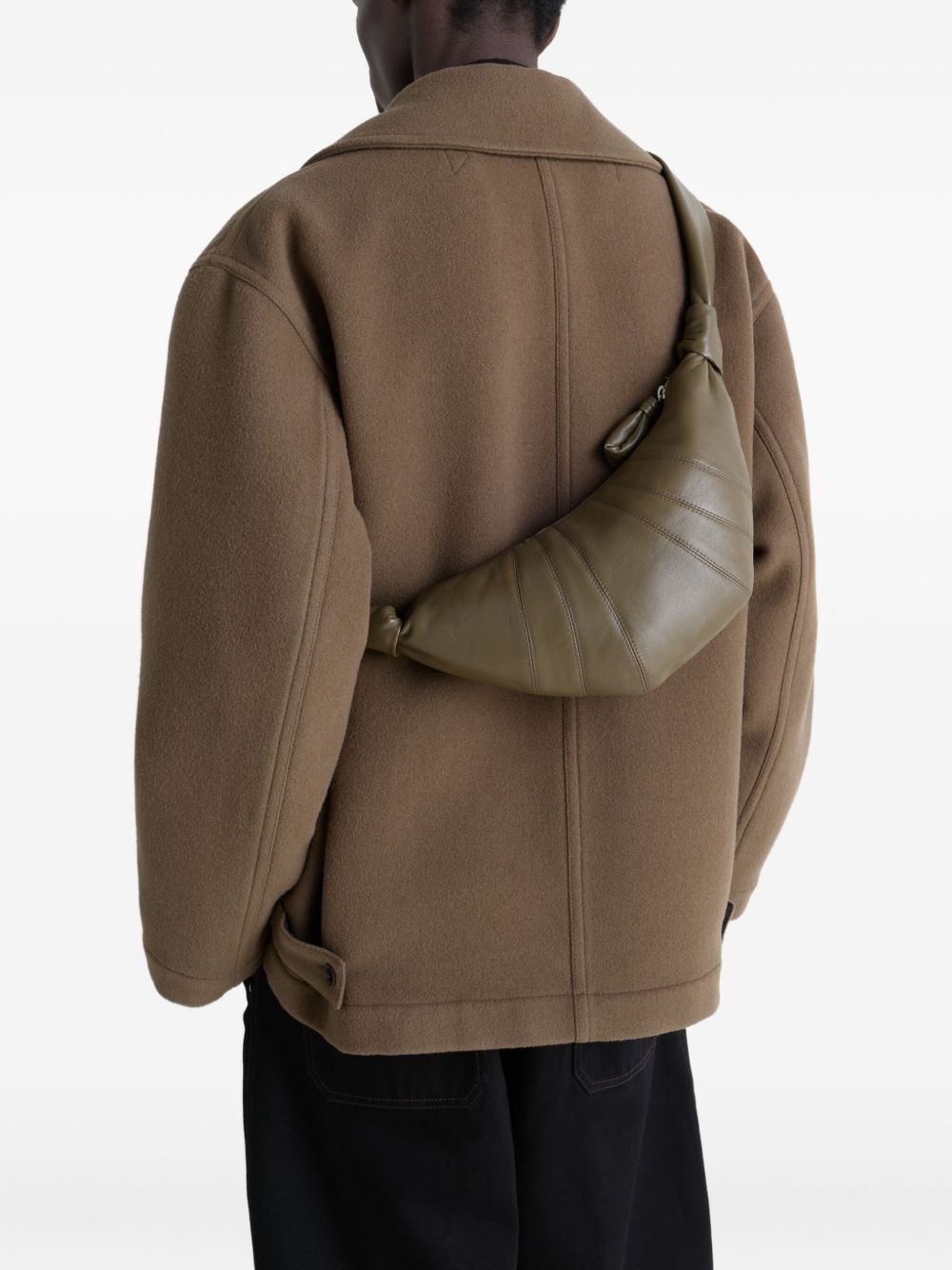 large Croissant panelled shoulder bag - 2