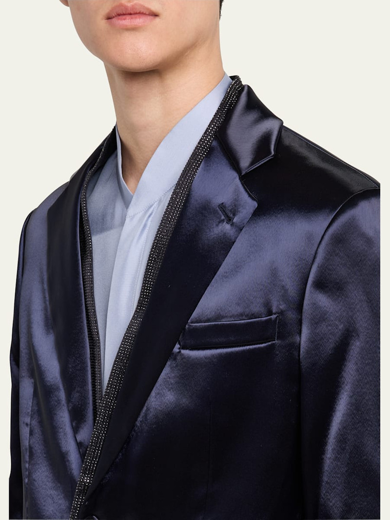 GIORGIO ARMANI Men's Soho Rhinestone-Trim Tuxedo Jacket outlook