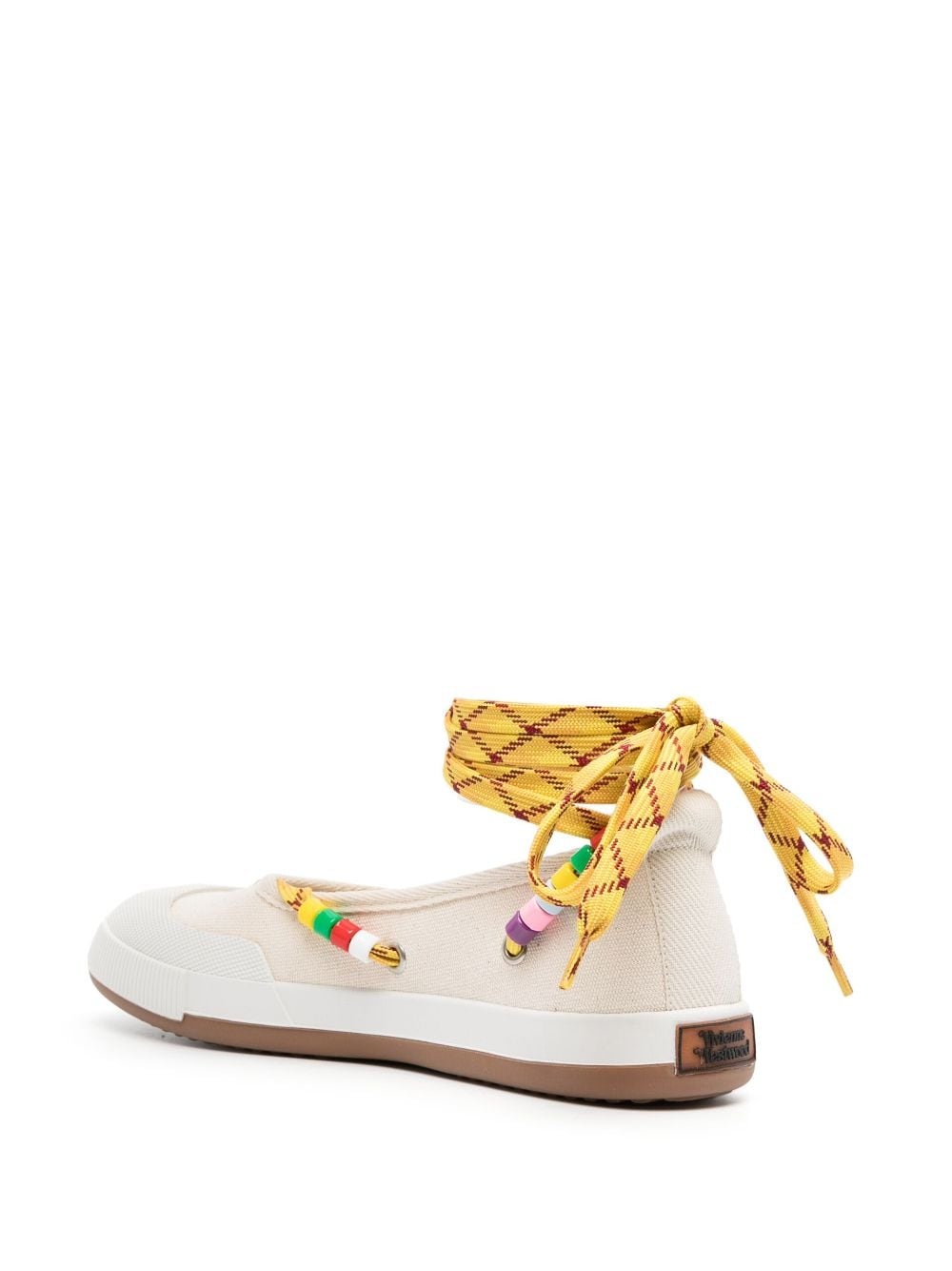 lace-up ballerina sneakers - 3