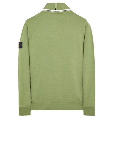 Stone Island 62752 COTTON STRETCH FLEECE_ GARMENT DYED OLIVE GREEN outlook