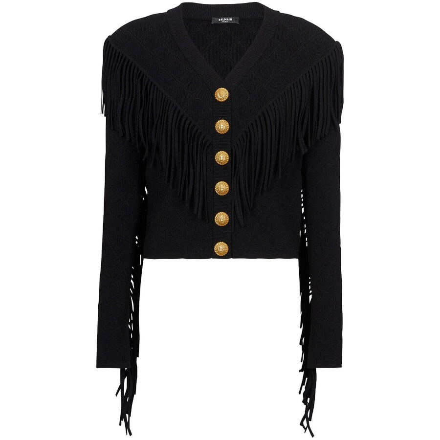 Balmain 5-Button Fringed Cardigan - 5