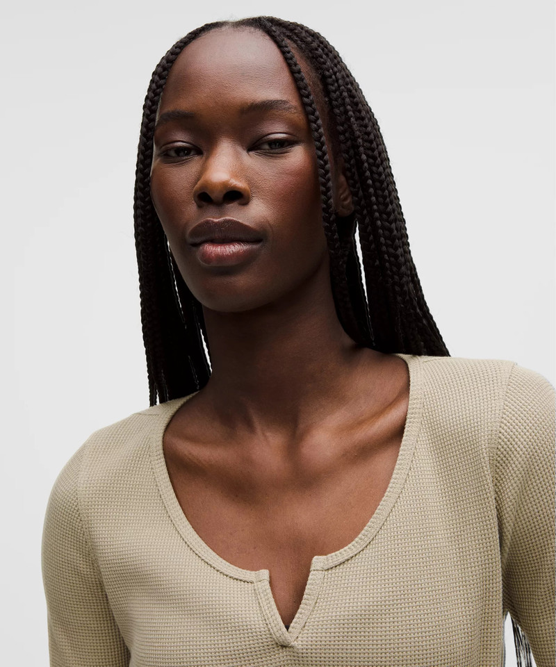 Cotton-Blend Henley Long-Sleeve Shirt 4