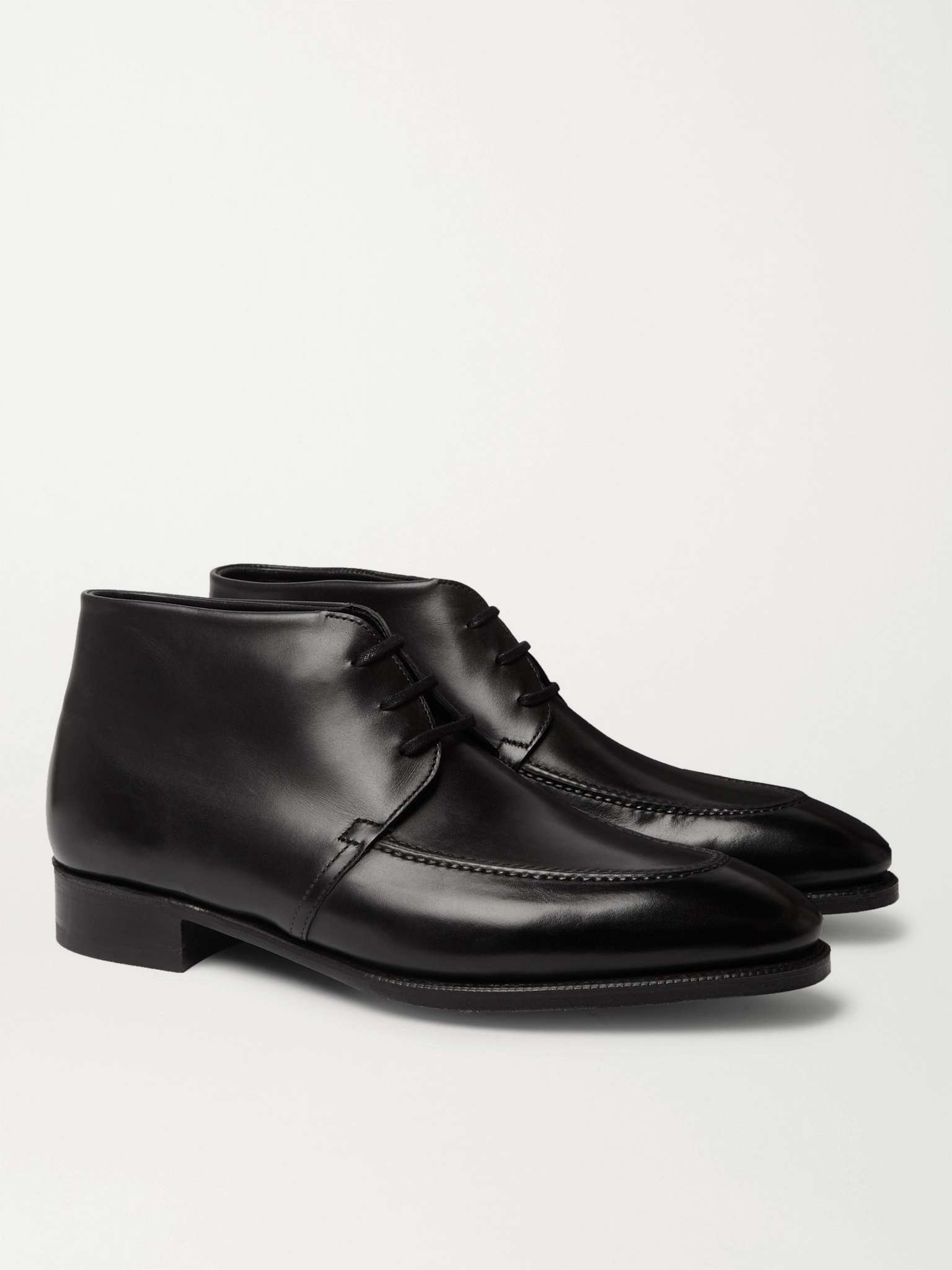 Alston Polished-Leather Derby Boots - 4