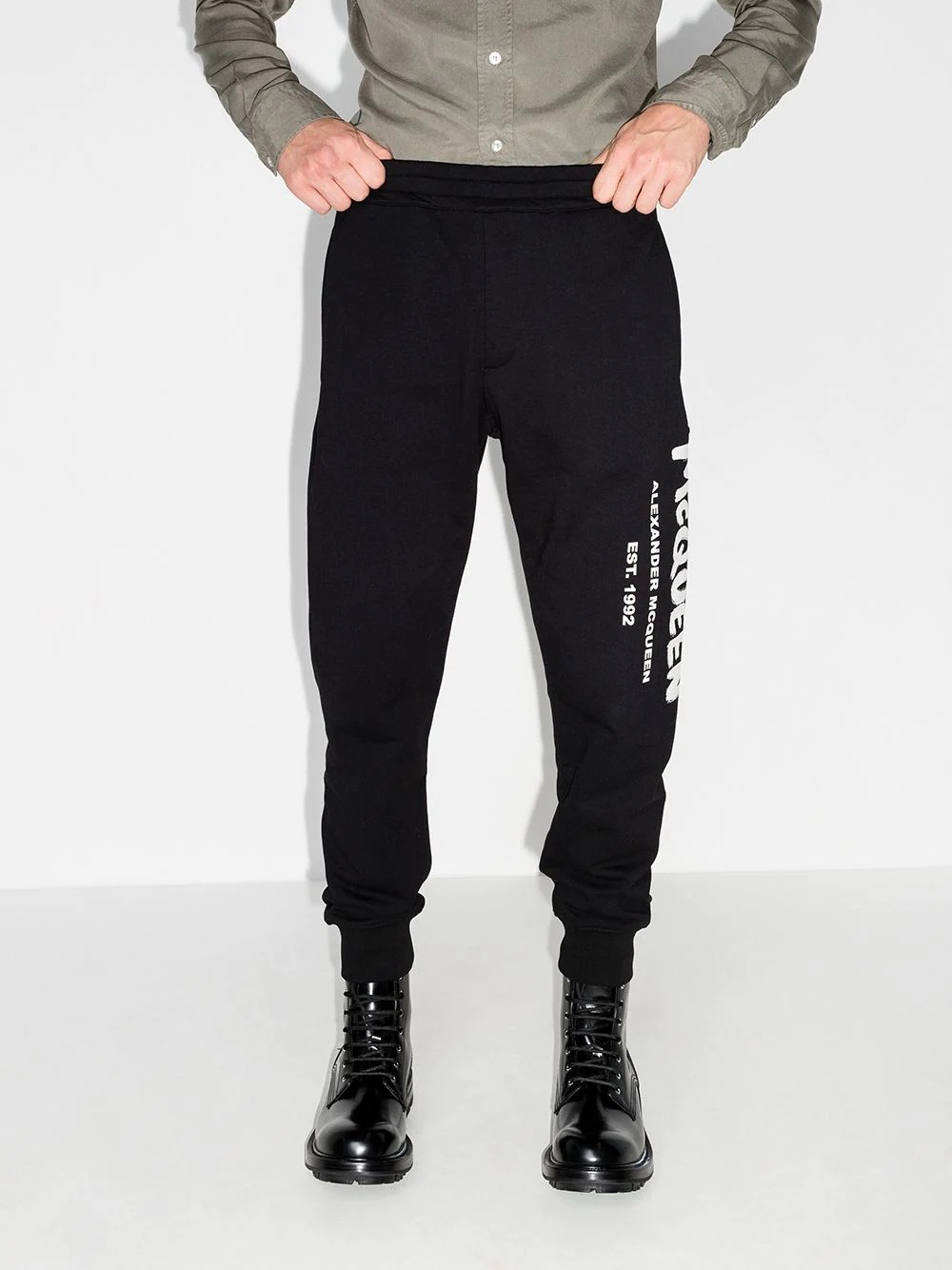 logo graffiti print track pants - 2