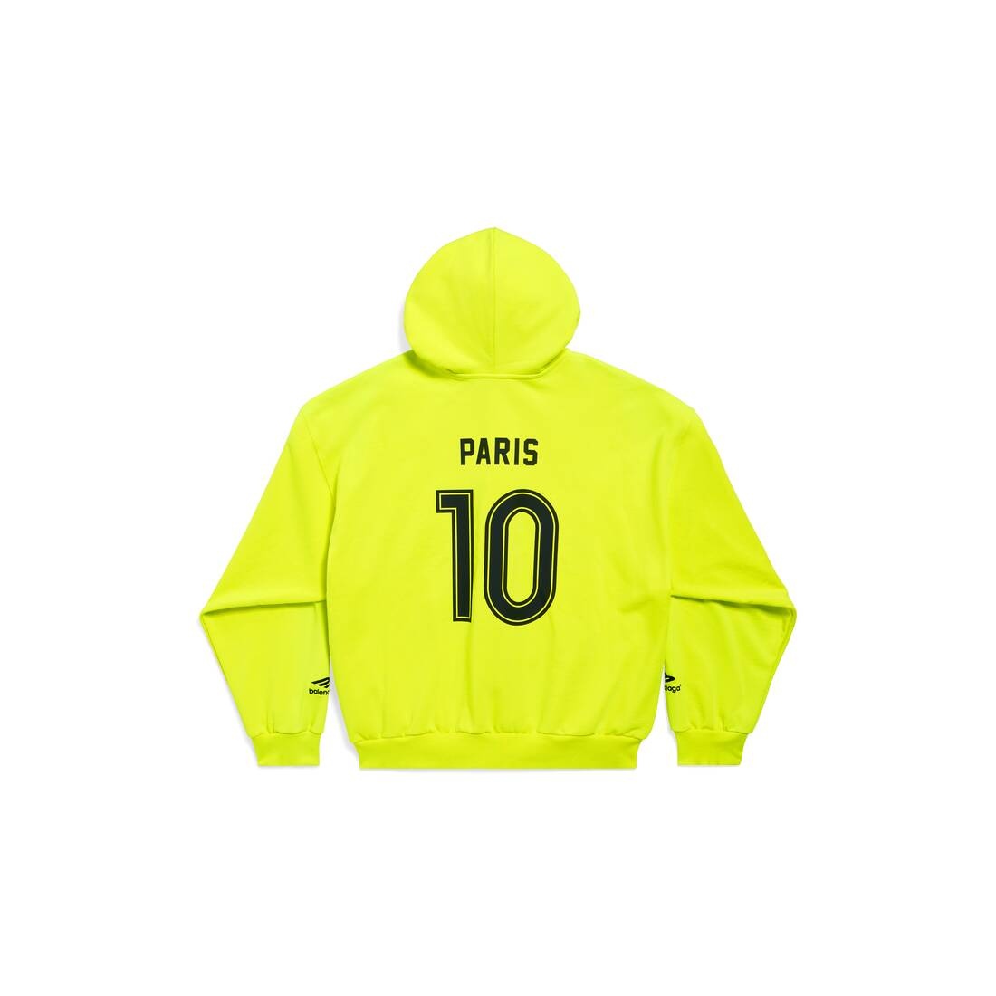 Paris Soccer Zip-up Hoodie Medium Fit in Neon Yellow - 6
