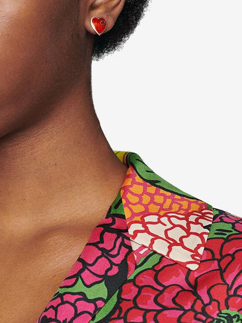 GUCCI GG logo heart earrings outlook