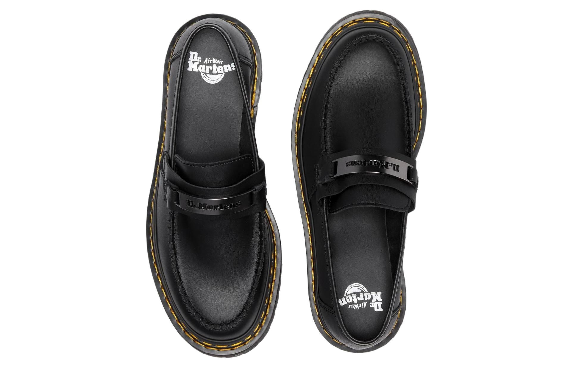 Dr. Martens Penton Bex Double Stitch Leather Loafers 'Black Poly Rip Stop + Element' 27876001 - 3