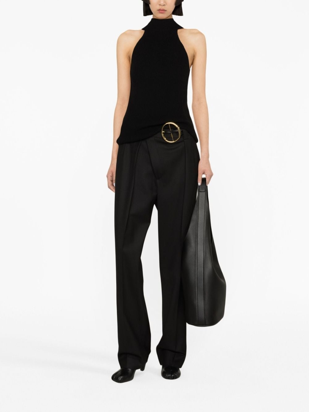 pleated wool wrap trousers - 2