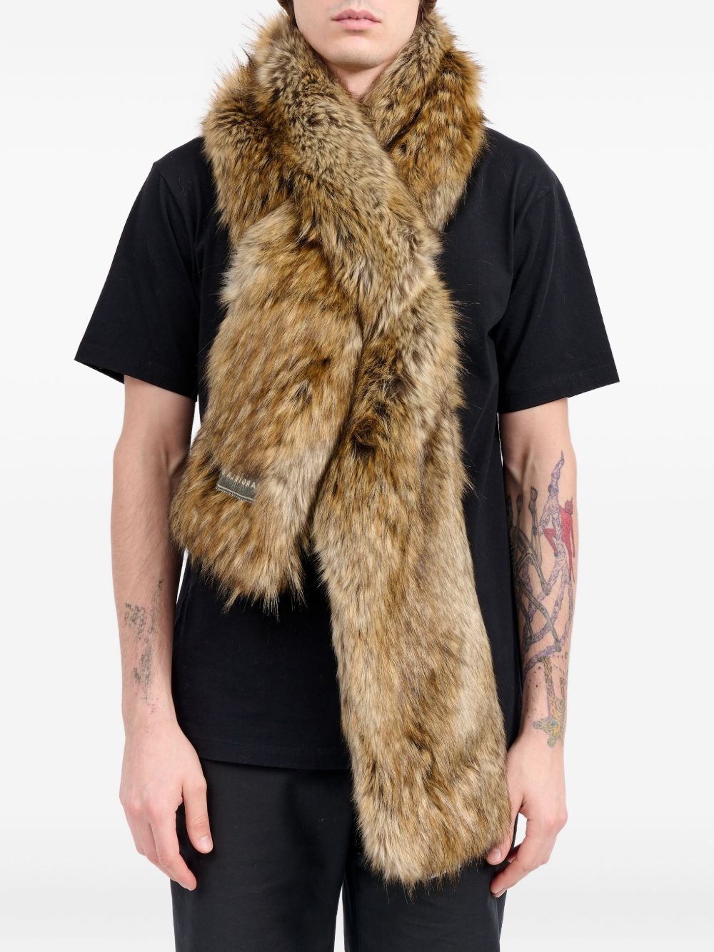 faux-fur scarf - 4