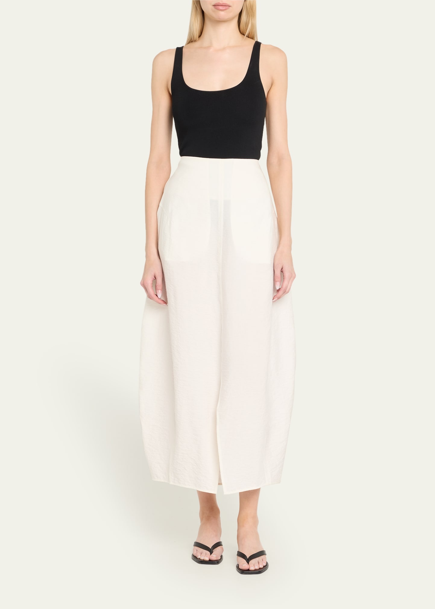 Cotton Voile Ankle Parachute Skirt - 2