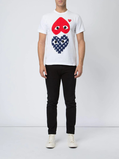 Comme des Garçons PLAY hearts print T-shirt outlook