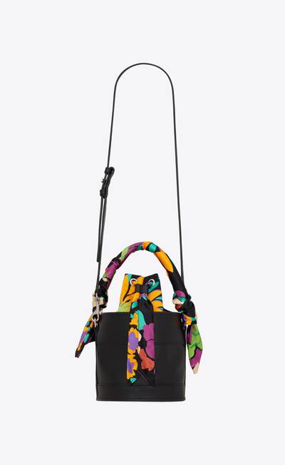 SAINT LAURENT bahia small bucket bag in smooth leather outlook