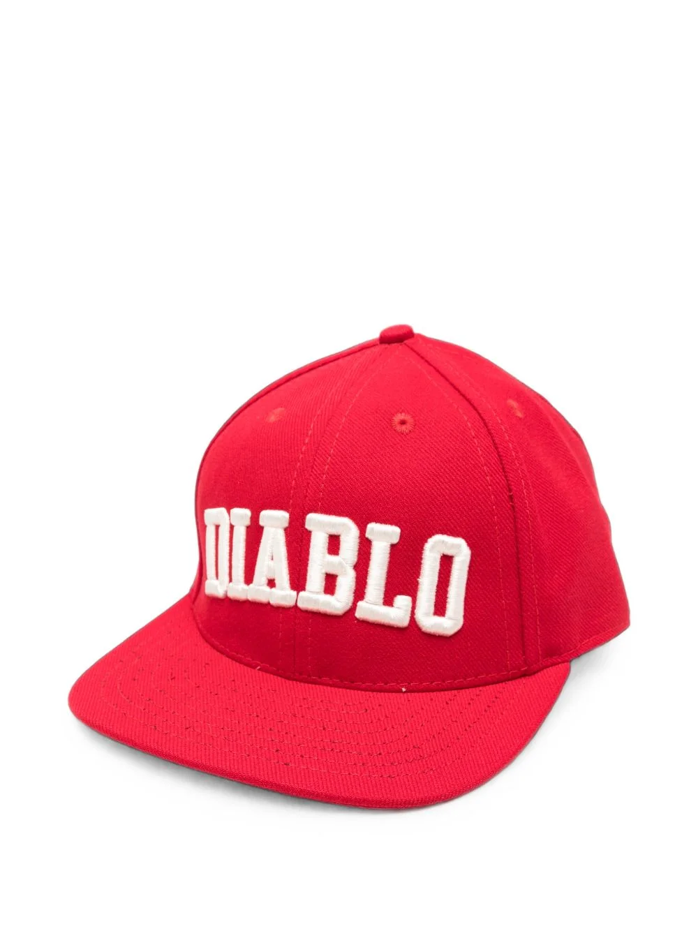 embroidered flat-peak cap - 1