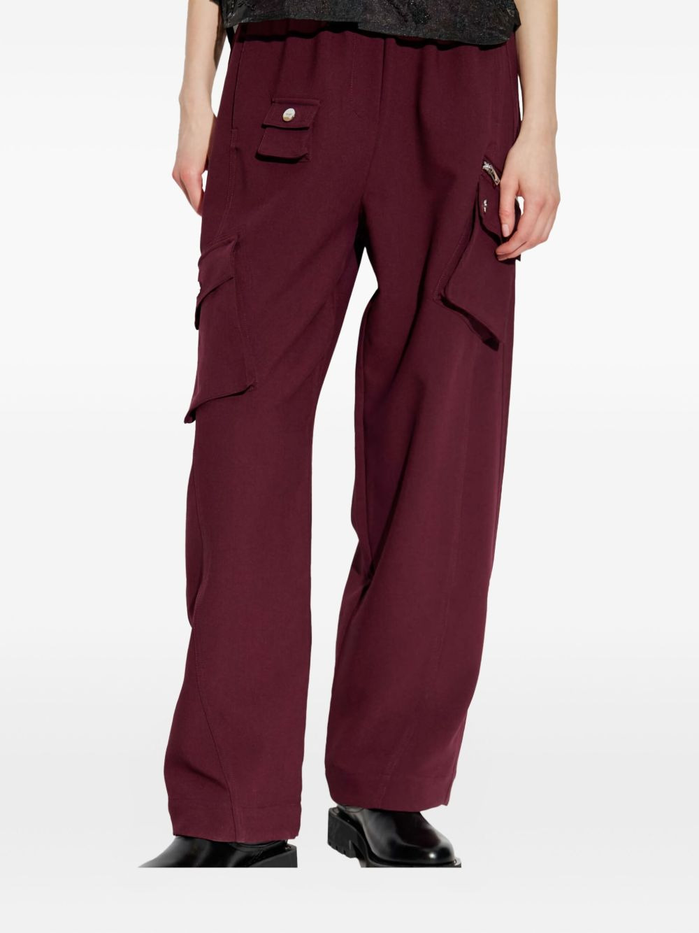 elasticated-waistband jeans - 2