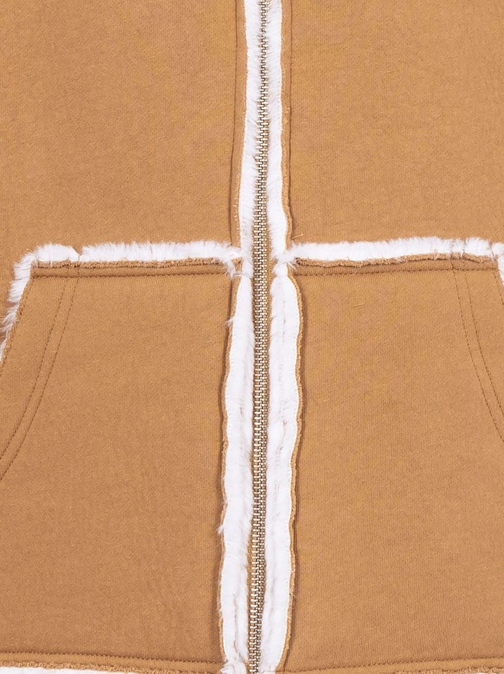 faux shearling hooded jacket - 3