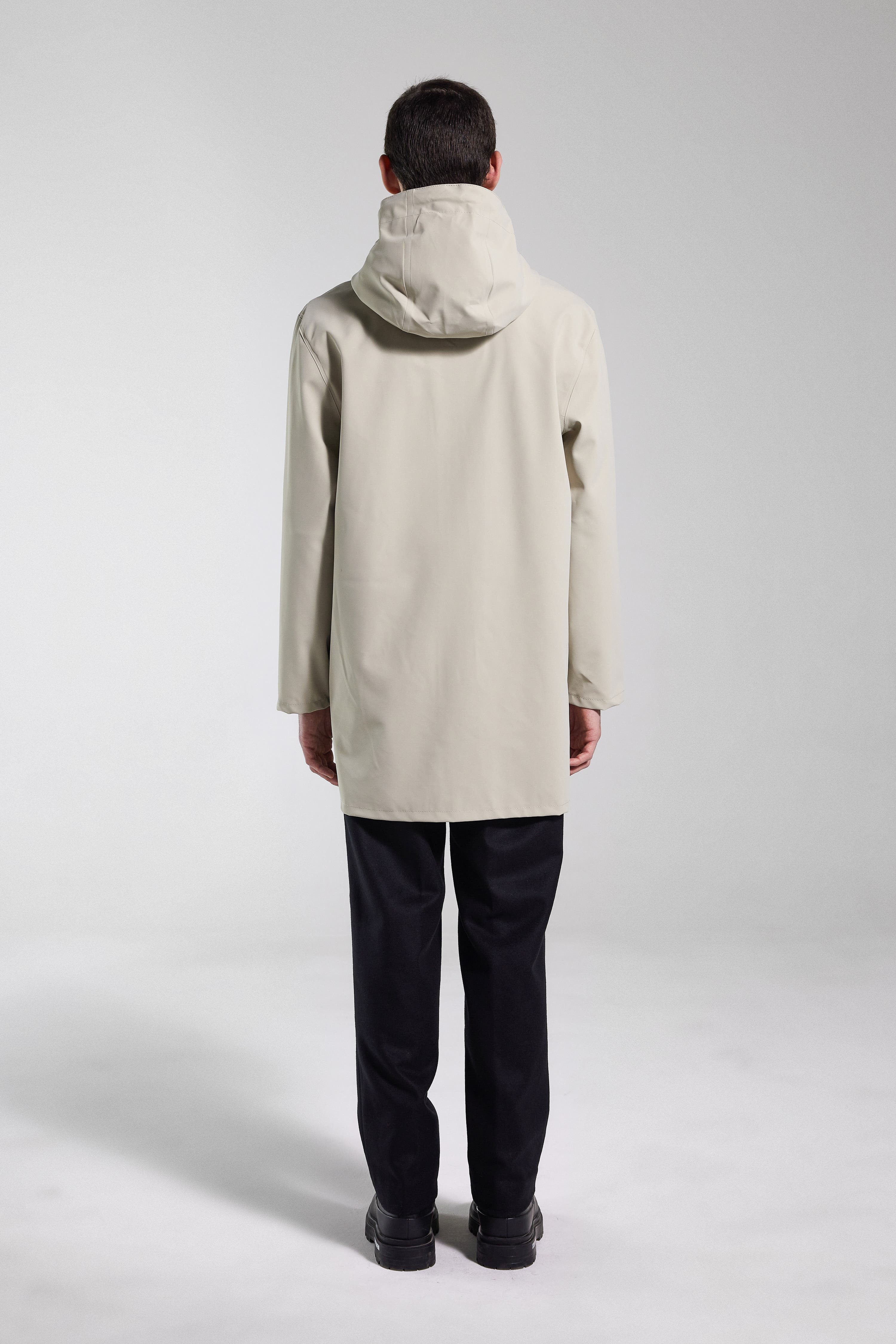 Stutterheim Stockholm Lightweight Zip Matte Raincoat in Pelican at Nordstrom - 4