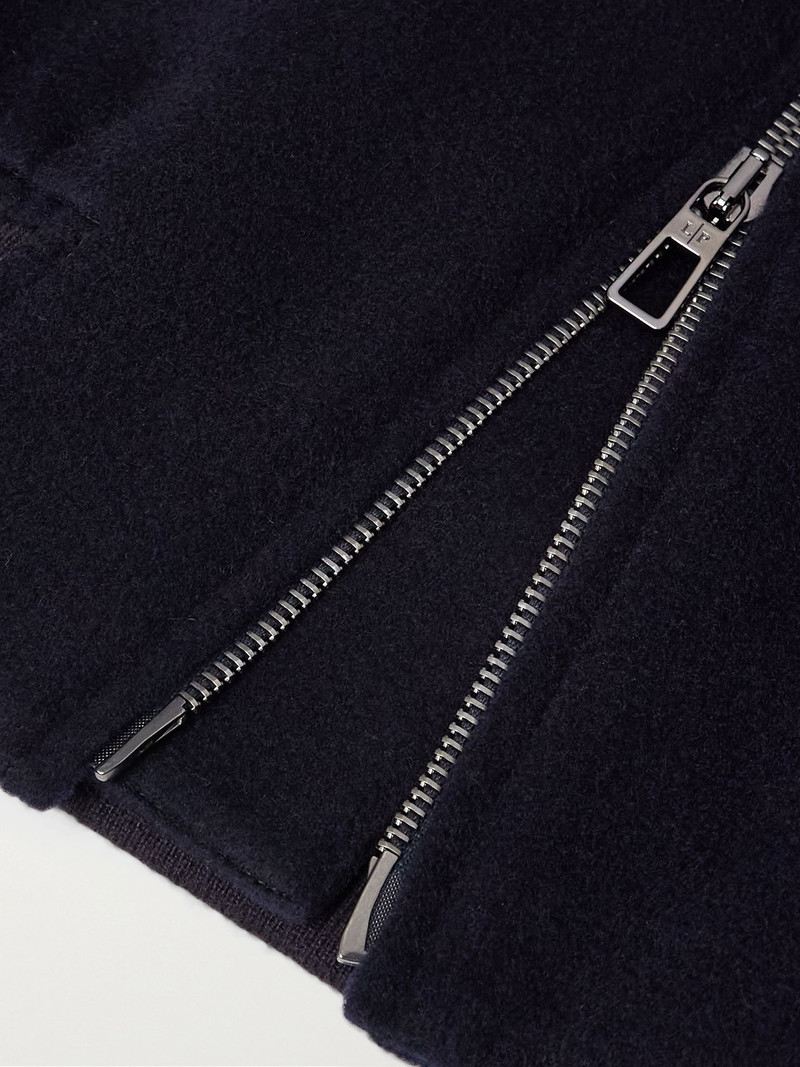 Ivy Storm System® Cashmere-Felt Bomber Jacket Navy 5