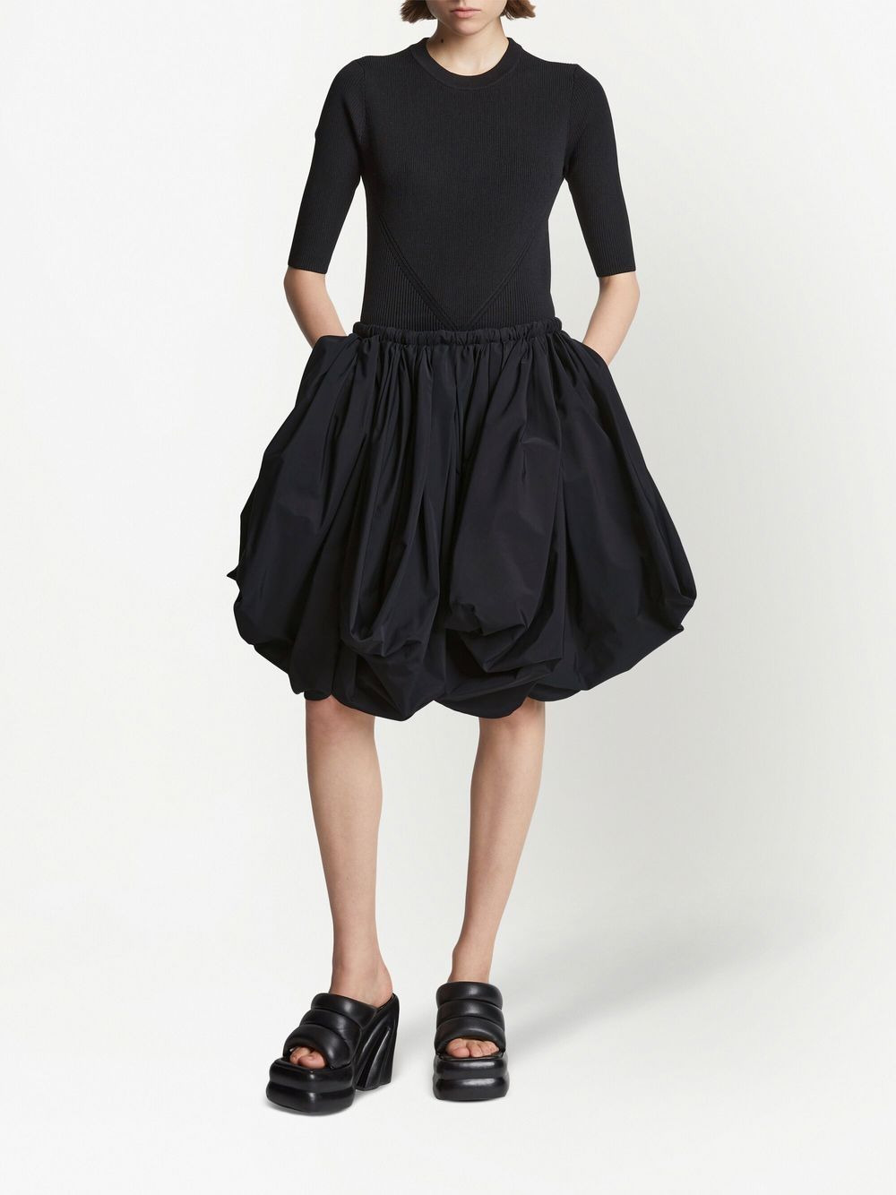 drawstring-waist full skirt - 2
