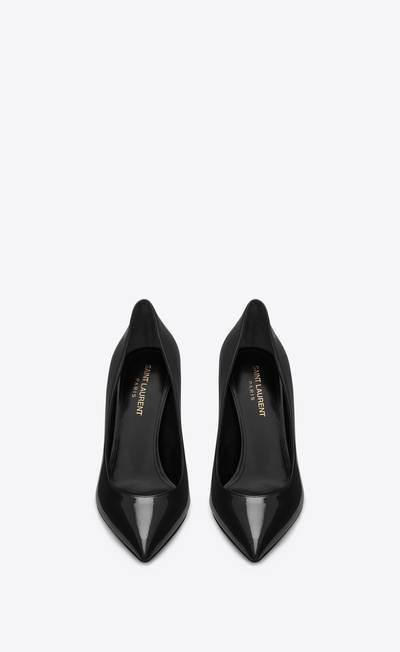 SAINT LAURENT opyum pumps in patent leather with black heel outlook