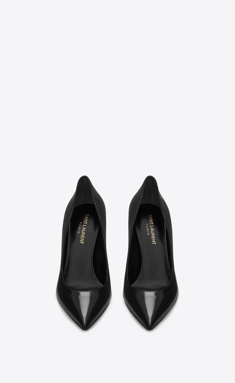 SAINT LAURENT opyum pumps in patent leather with black heel outlook