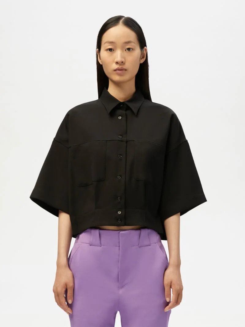 CROPPED SHORT SLEEVE SHIRT - 3