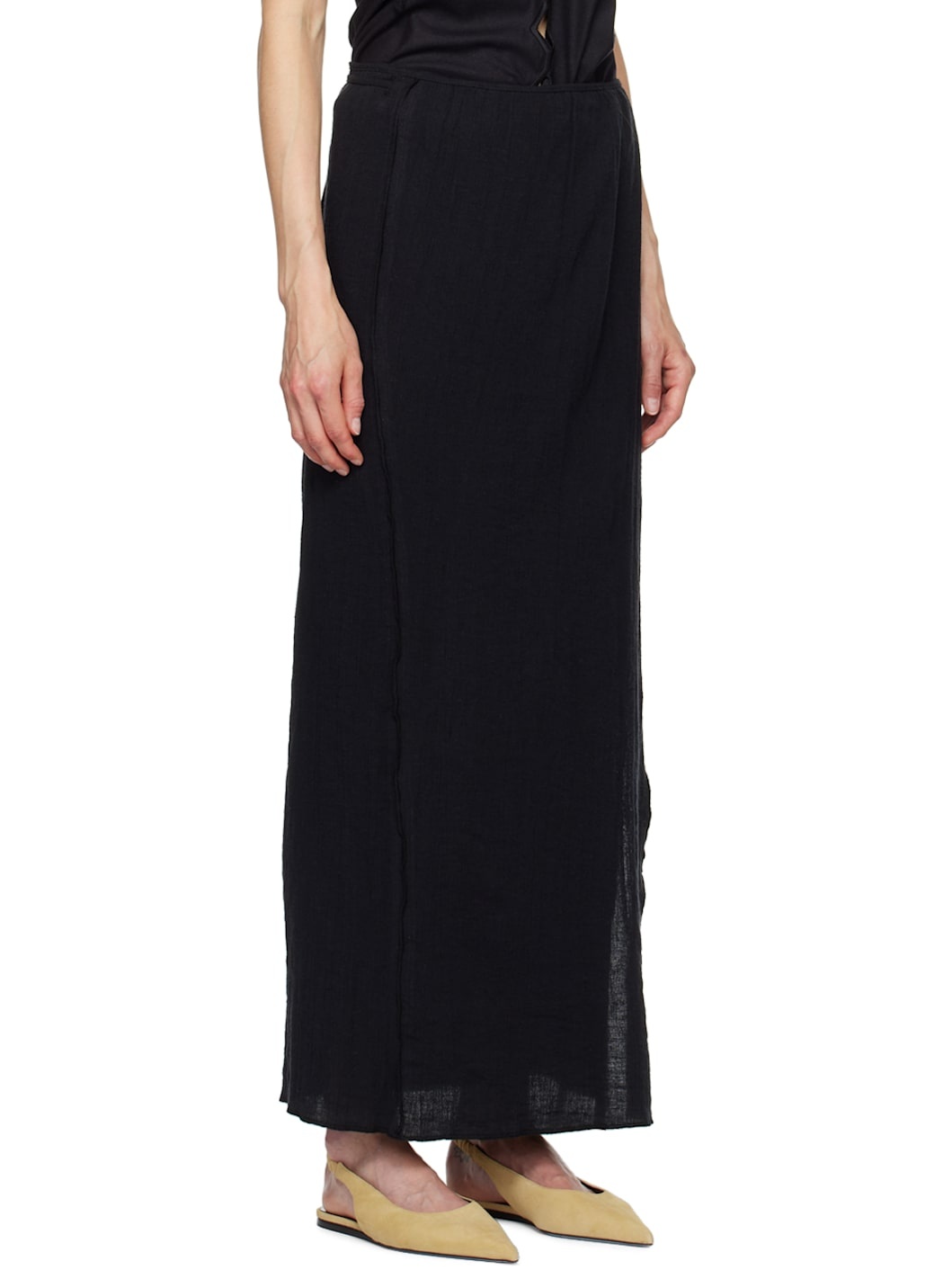 Black Shok Maxi Skirt - 2