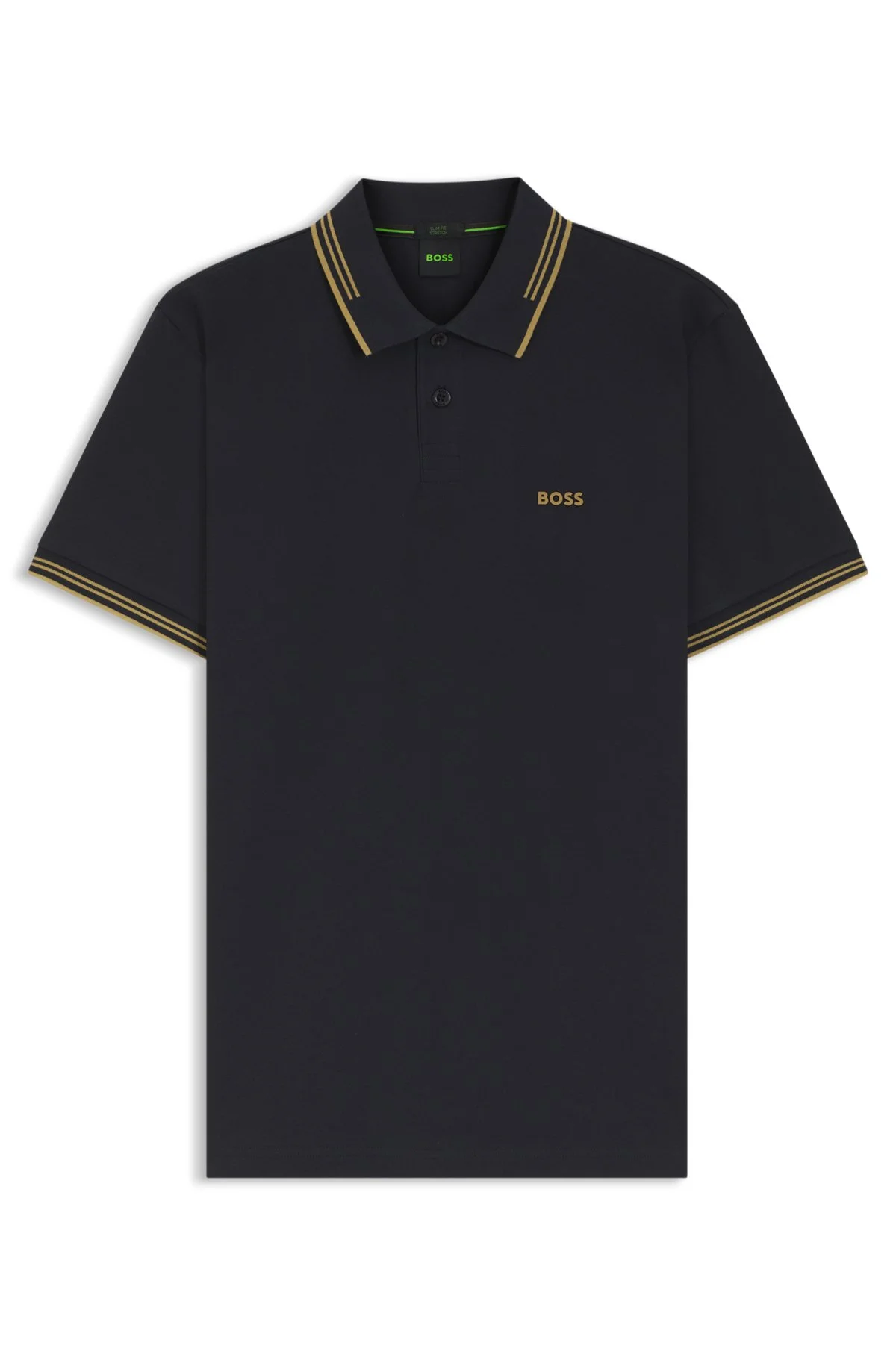 STRETCH-COTTON SLIM-FIT POLO SHIRT WITH BRANDING - 1
