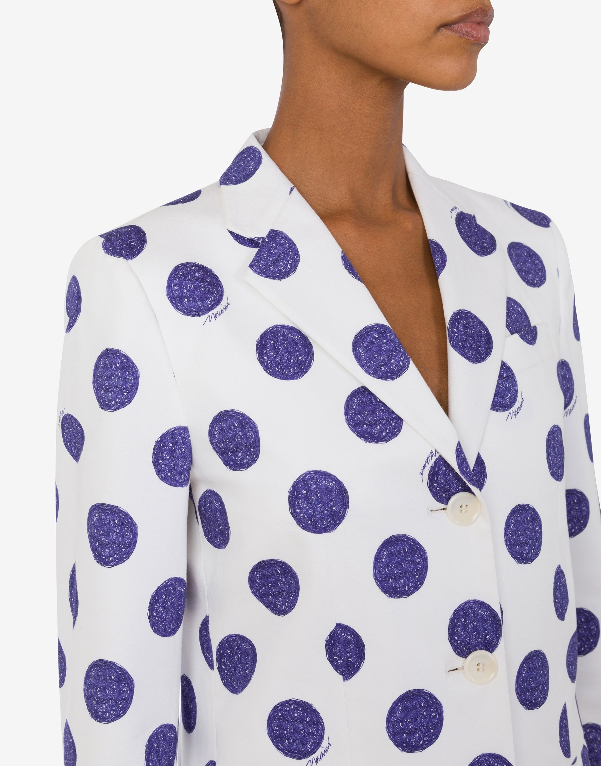 STRETCH SATIN JACKET BIRO POLKA DOTS - 3