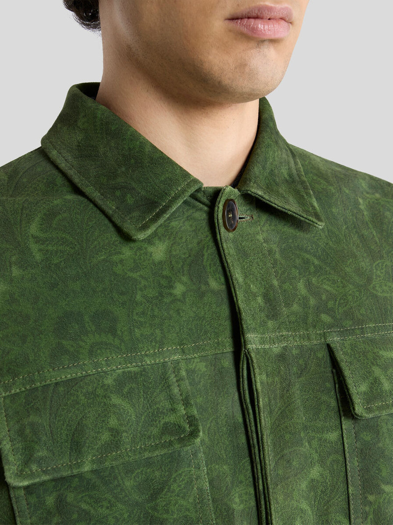 SUEDE JACKET WITH FLORAL PAISLEY MOTIF 2