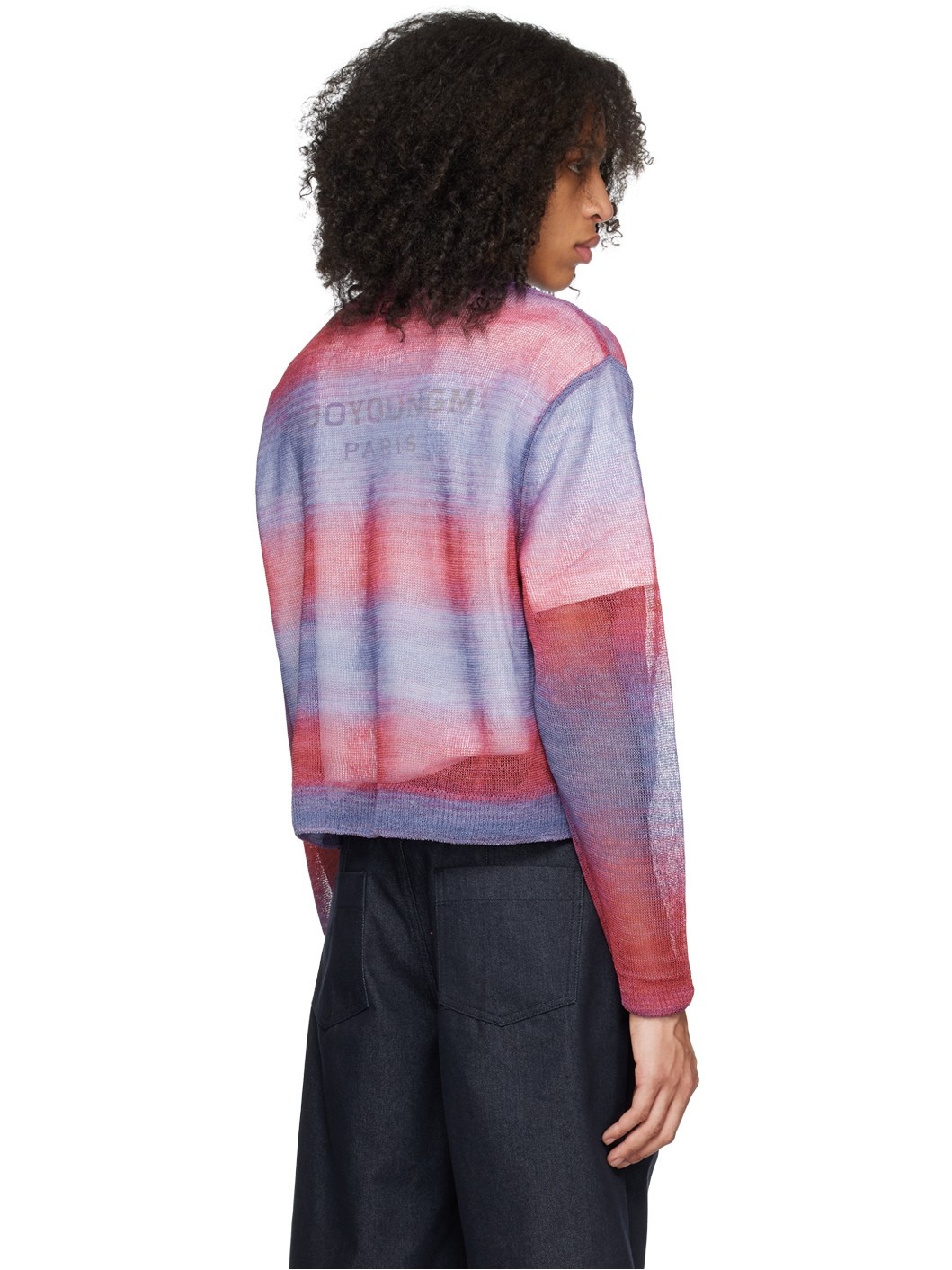 Pink & Purple Gradient Stripe Sweater - 3