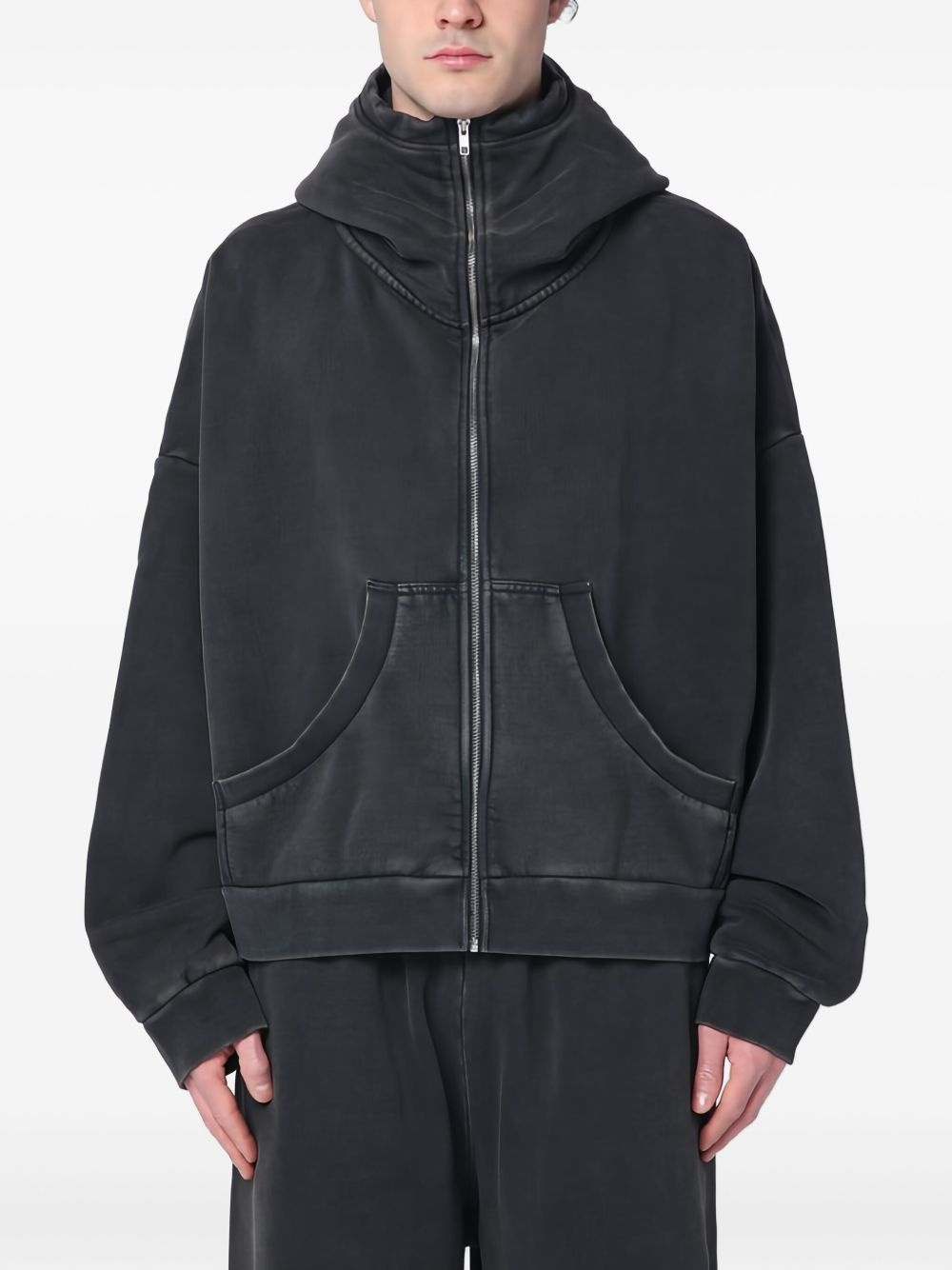 organic cotton zip-up hoodie - 3