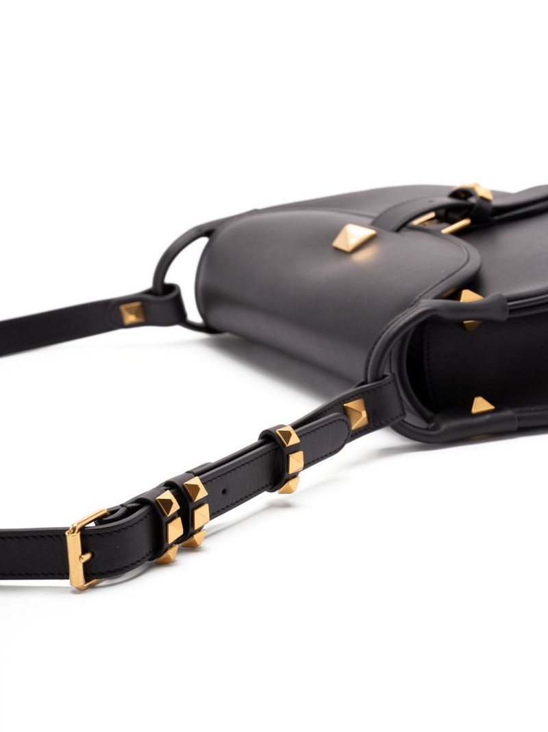 Rockstud buckle leather satchel 4