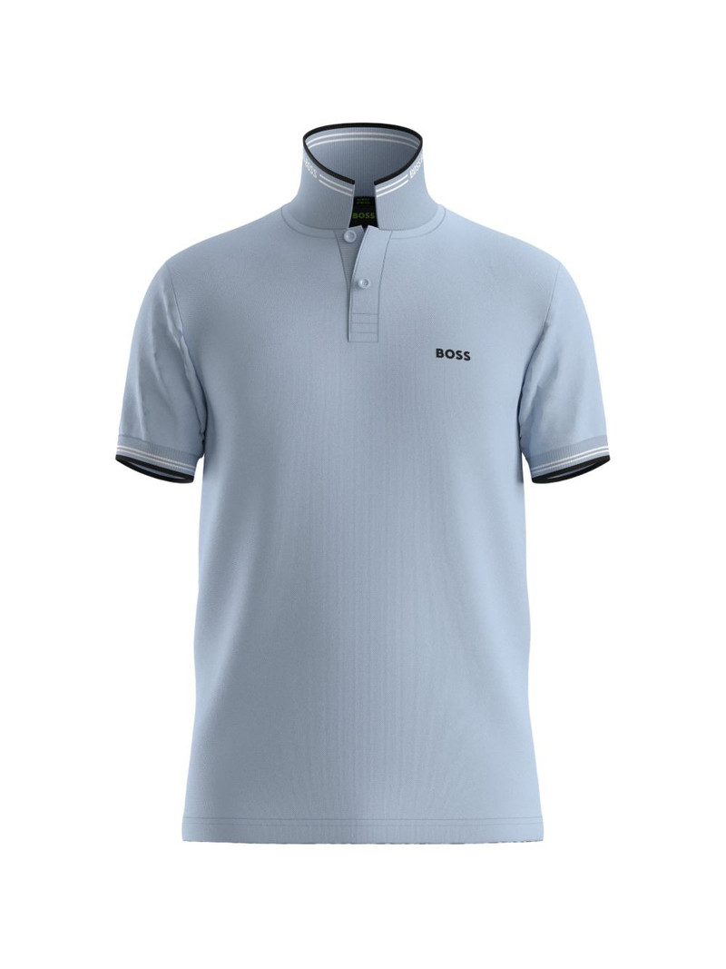 logo trim polo shirt 1