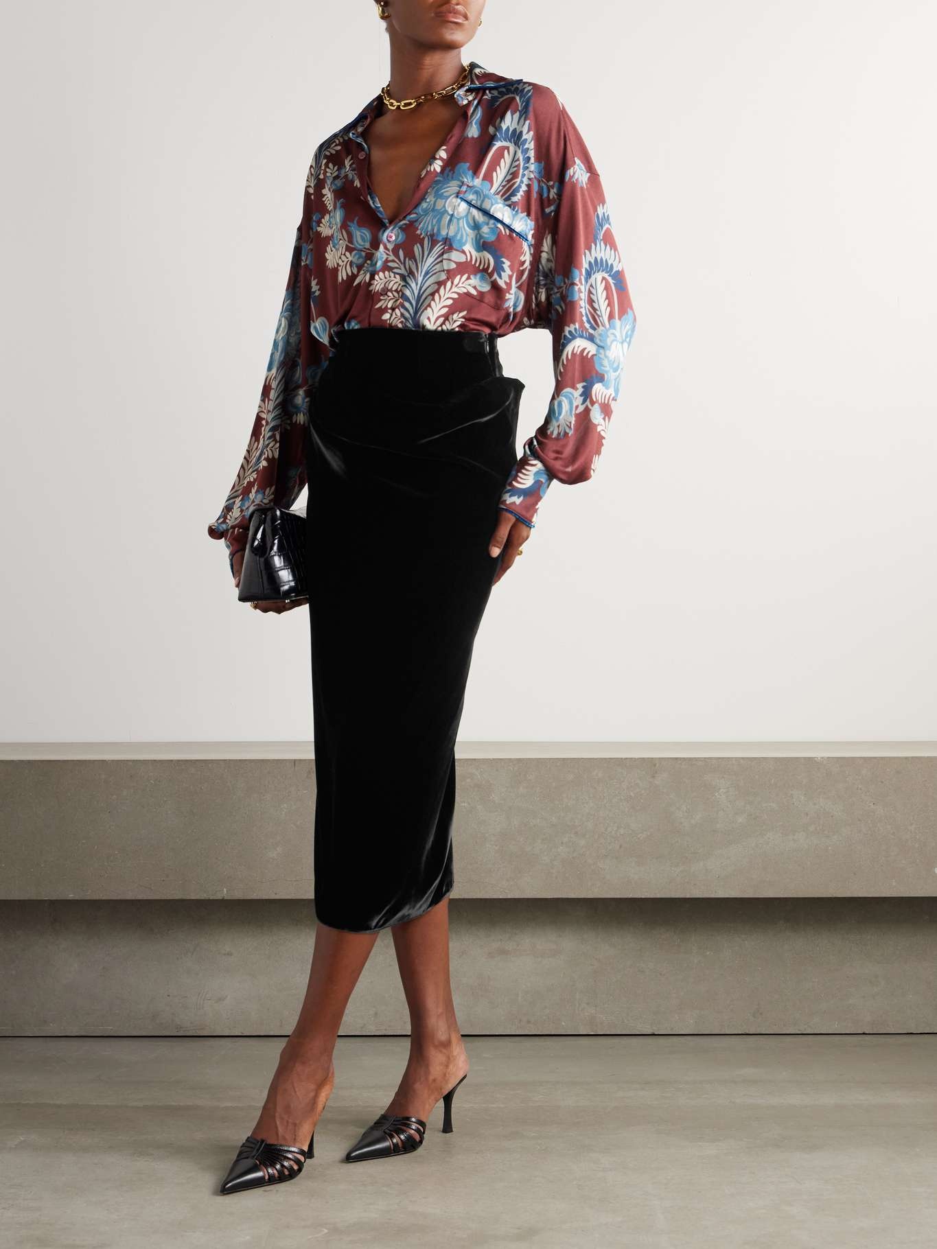 Etro fringe skirt best sale